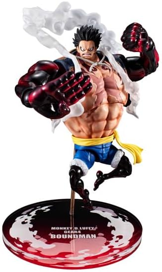 MegaHouse Variable Action Heroes One Piece Monkey D. Luffy Gear 4 Boundman, Approx. 7.9 inches (200 mm), PVC Pre-painted Complete Figure