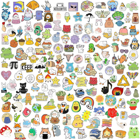 20/60 Juego de broches de esmalte a granel, insignias de solapa, broches de esmalte de plantas, dibujos animados, pines de esmalte a granel, botones geniales, broches de solapa estéticos, pines de