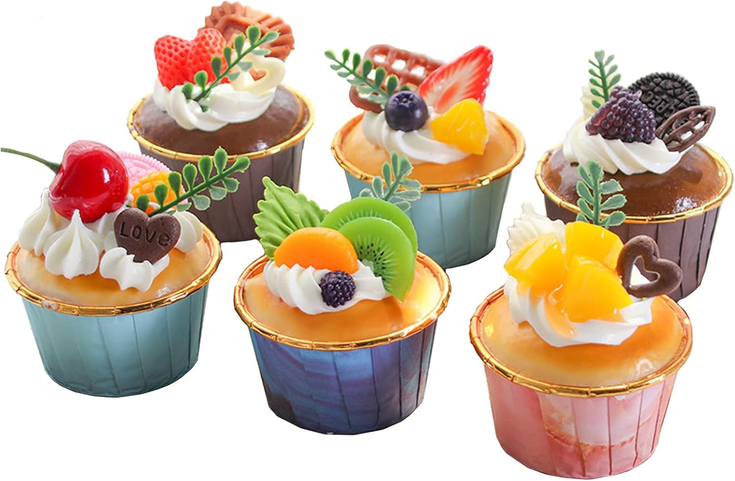 TOMMYFIELD Cupcake Fake Cake Food Sample Kit Sample Life-Size Prop (Cupcake) [Parallel Import]