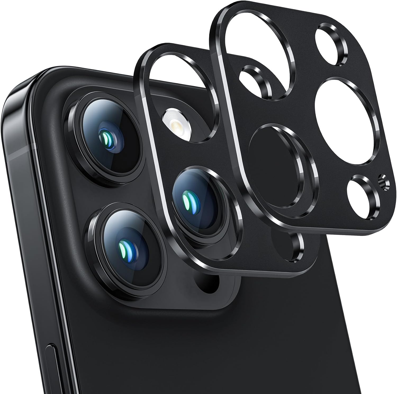 NIMASO NCM23H774 Camera Lens Cover for iPhone 15Pro / iPhone 15 Pro Max Camera Film Lens Protection Aluminum Alloy Shockproof Compatible with iPhone 15 Pro / 15 Promax 2 Pack