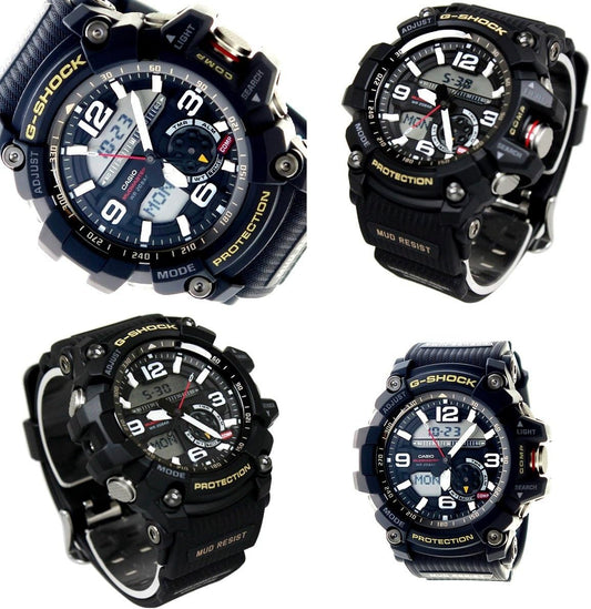 Police Self-Defense Force G-SHOCK 20 ATM Waterproof Ana-Digi Plastic Belt Watch for Men (GG-1000-1A, GG-1000-1A3, GG-1000-1A5) (GG-1000-1A (Black x Black))