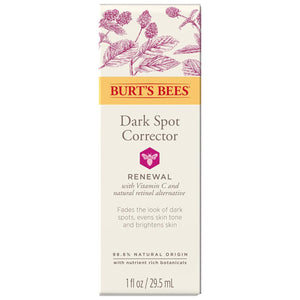 Burt's Bees Renewal - Corrector de manchas oscuras con alternativa de retinol, Bakuchiol natural, frambuesa, 1 onza (el paquete puede variar)