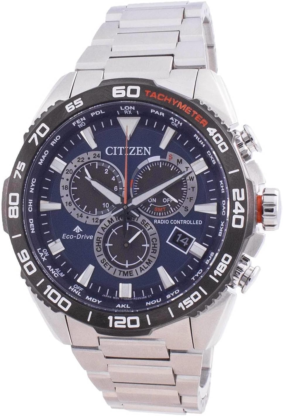 Citizen CB5034-82L Promaster Eco-Drive Wristwatch, Radio Watch, Chronograph