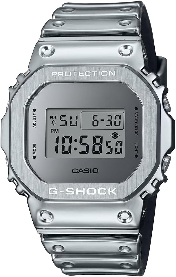 G-Shock GM-5600YM-8A8 Casio Silver Metal Digital Wristwatch Ladies Men
