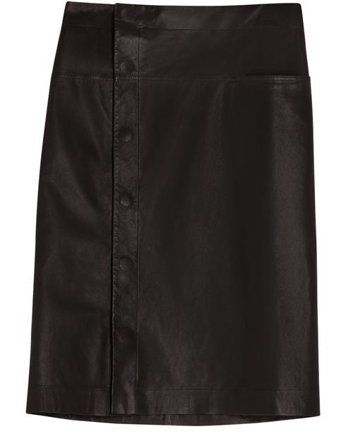 LEMAIRE Leather wrapover skirt - Image 1