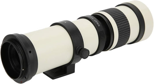 VGEBY Telephoto Lens for Canon EF-S Mount Camera 420-800mm Aperture F8.3-16 Full Manual Focus Telescope Zoom Multi-Layer MC Coating Manual Focus Lens Moon Observation Wildlife Distant Scenery