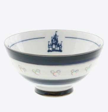 Mickey Mouse Rice Bowl, Cinderella Castle, Prometheus Volcano, Japanese Pattern, Blue, Tokyo, Disney Resort Exclusive, Disneyland Rice Bowl, Couples