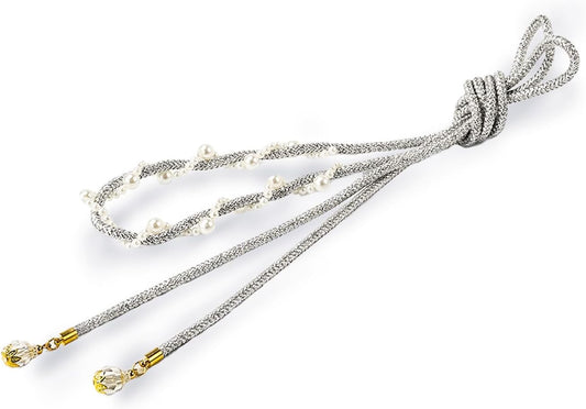 Amemari Decorative String Yukata Belt Fastening Twisted Pearl, Summer Belt Decoration, Outlet Product, For Yukata, Yukata Cord, Webbing, Twisted String with Pearl, Yukata Decoration, Yukata Accessory