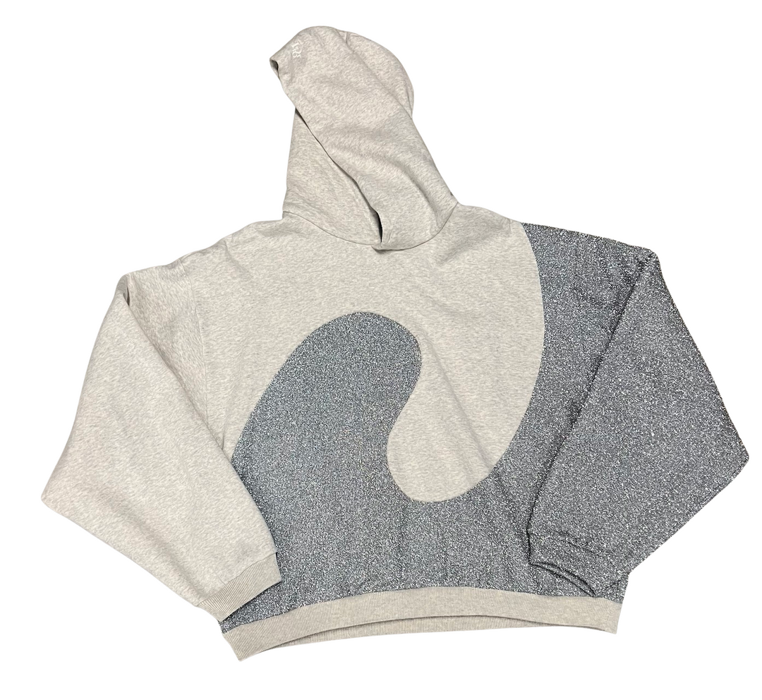 DIOR X ERL 'SWIRL' GREY HOODIE