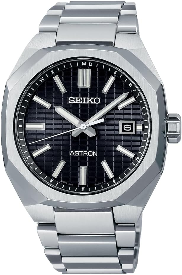 Seiko Astron NEXT 3rd Collection Wristwatch, Solar Radio Wave, silver/black, Bracelet Type