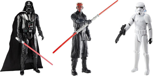 STAR WARS Clash of The Dark Side, juego de figuras de acción de 12 pulgadas, paquete de 3 figuras y 4 accesorios, juguetes para niños de 4 años en adelante (exclusivo de Amazon)