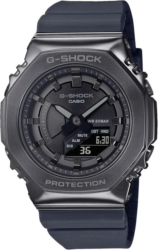 Casio GM-S2100 Wristwatch, Metal Cover, Classic Color, gray (dark gray), watch