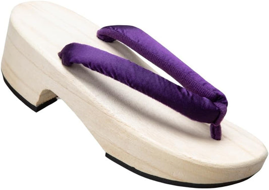 Japanese Clogs, Slippers, Women's Clogs, White Wood, Thick Soles, Summer, Ladies, Yukata Geta, Japanese Clothes, Accessories, Multicolor, Easy to Wear, Rubber Included, Summer
