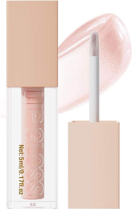 Sweet Night Lip Gloss, Pink Beige, Increased Moisture, Highly Colored Lip Gloss, Long Lasting Shiny, Beautiful Finish (02-Pink Beige)
