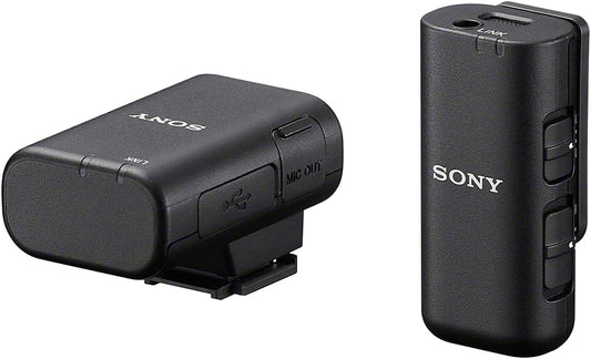 Sony ECM-W3S Camera Microphone, Wireless Microphone (Microphone x 1 + Receiver + Charging Case), Indoor and Outdoor Vlog, Live Streaming, Video Interviews, Voice Recording, Podcasts, Windscreen