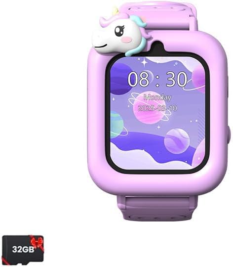 Children's Wristwatch, Children's Smart Watch, Video Shooting and Photography, Pedometer, Selfie Camera, Voice Recording, Talking Watch, Learning English, Girls, Boys, Piano, Music Playback, Game