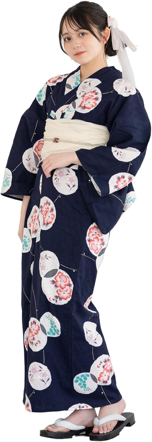 Soubien assort-ynset0175 Women's Yukata Set, Obien Yukata Set, Obien, Adult, 2-piece Set