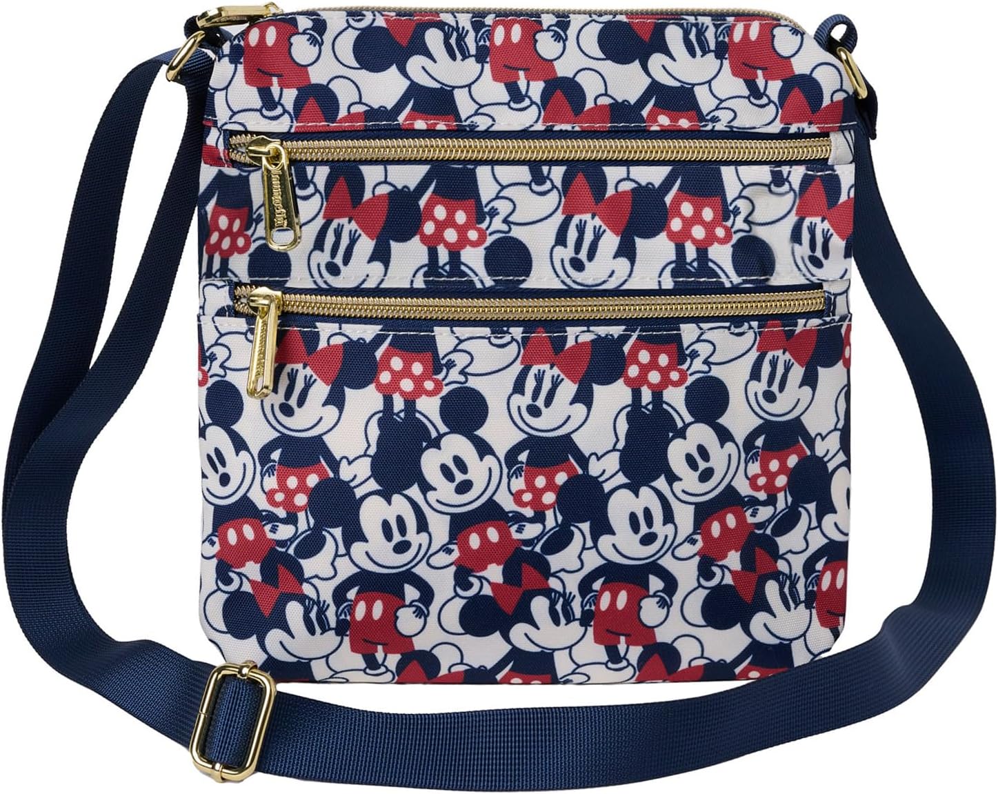 Loungefly x Mickey and Minnie Mouse Navy Nylon Crossbody Purse