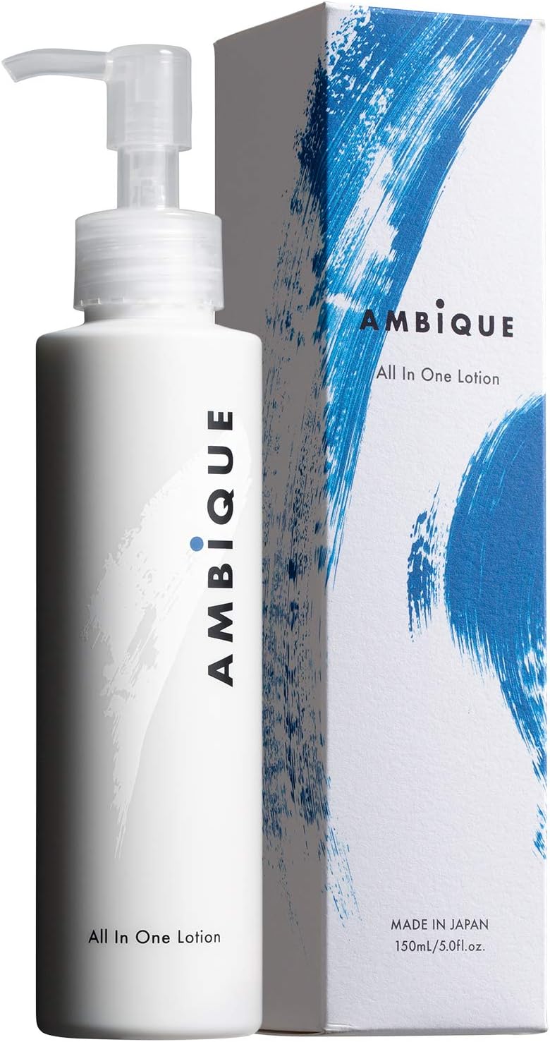 AMBiQUE Men's All-in-One Lotion, Ambique, 5.1 fl oz (150 ml), Hypoallergenic, Dry, Shiny, Skin Tightening, Shaving, Care, Contains Beauty Essence Ingredients