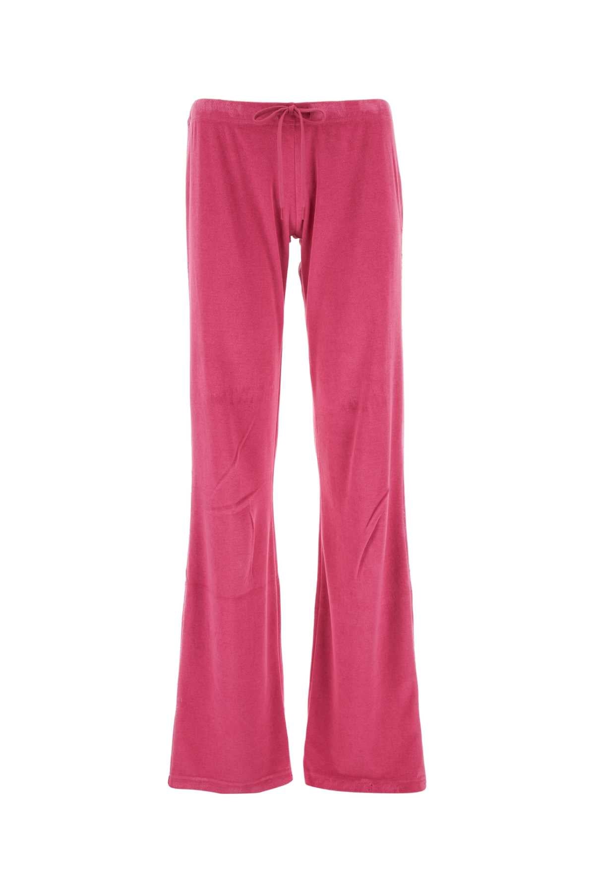 Balenciaga Fuchsia Velvet Joggers - Image 1
