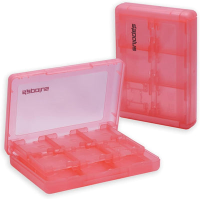 sapolus 3DS Soft Case, Game Soft, Large Capacity, Storage Cassette, Memory Cards, 24 Cards, red, General