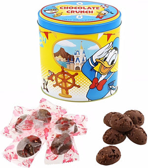 【Tokyo Disney Resort Exclusive】Donald Duck Canned Chocolate Crunch Mickey & Friends Milk Chocolate TDR Tokyo Disney Resort Popular Snacks Souvenirs Disney Goods Gift (1 piece)