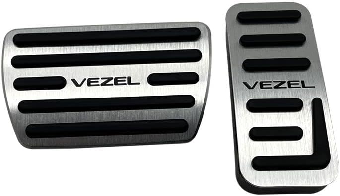 MEKOMEKO VEZEL-JTY VEZEL-JTY Honda Pedal Cover, Brake Axle Cover, Safe Driving, Installation Instructions Included, Tight Installation, Interior Parts, Aluminum Alloy and Rubber, 2 PCS, New Vezel