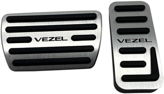 MEKOMEKO VEZEL-JTY VEZEL-JTY Honda Pedal Cover, Brake Axle Cover, Safe Driving, Installation Instructions Included, Tight Installation, Interior Parts, Aluminum Alloy and Rubber, 2 PCS, New Vezel