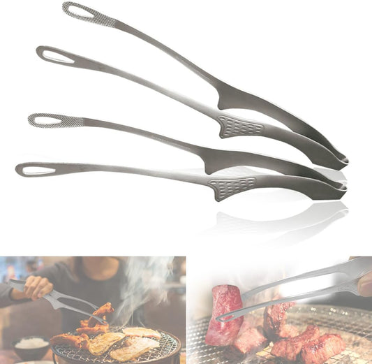 MMmall [Made in Japan] Tsubamesanjo Yakiniku Tongs, Dishwasher Safe, Yakiniku Fried Food, Senmudo (Set of 2)
