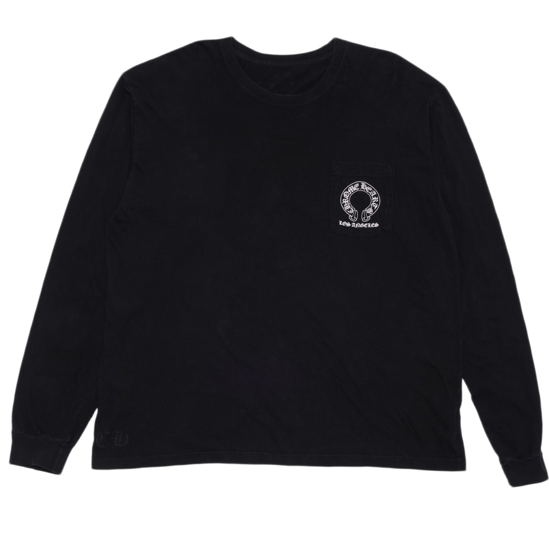 CHROME HEARTS 'LA T BAR' BLACK LONGSLEEVE TEE