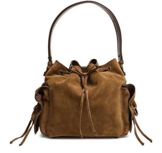 ACNE Multipocket bucket bag in suede - Image 1