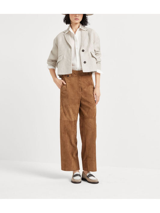 Brunello Cucinelli ブルネロ・クシネッリ・オーガンザ・コットン・シャツと刺繍付き - Image 1