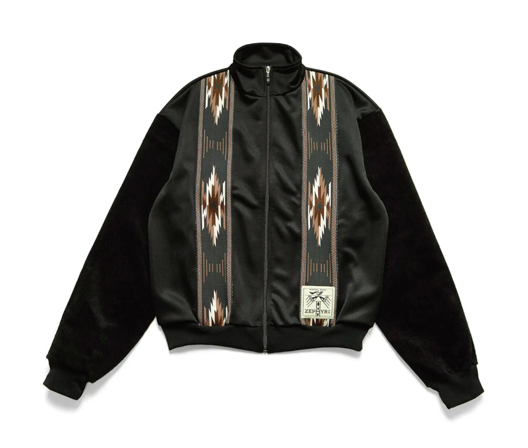 KAPITAL 'KOCHI & ZEPHYR' BLACK TRACK JACKET