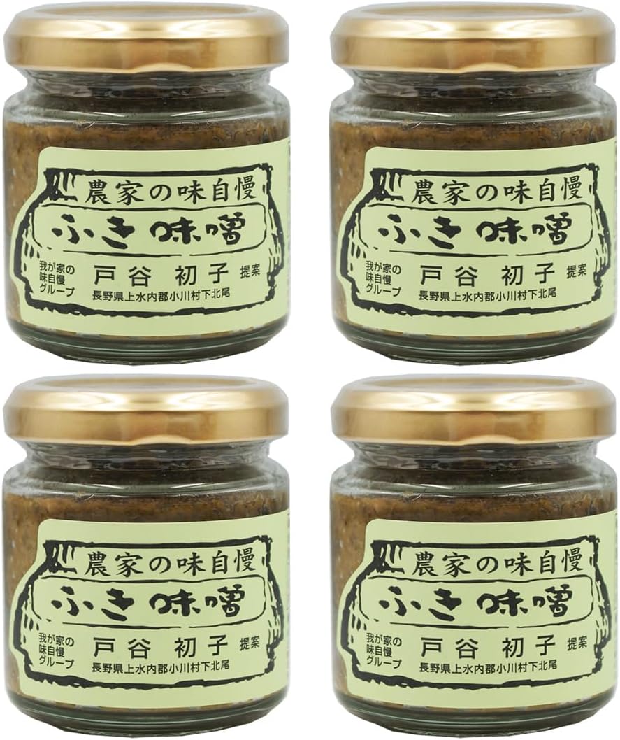 Ogawanosho Boasting Farmer's Flavor Fuki-Miso, 3.2 oz (90 g), Fukutoto (Fukushi), Butterflakes, Side Dishes, Rice Accompaniment (4 Bottles)