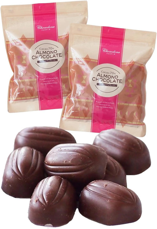 Cacao 70% Almond Chocolate, 19.9 oz (560 g) (280 g x 2 bags)