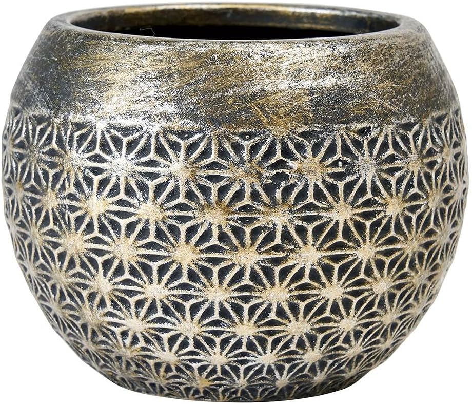 Tokyodo Flower Vase Accorde Bowl L Metallic Black Diameter 8.5, Φ12×H9.5 cm CX000906-220