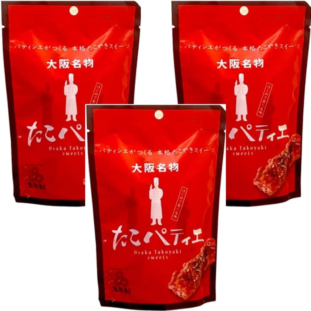 Osaka Classic Souvenir Octopus, Patiers, Set of 6 x 3 Boxes, For Souvenirs, Enjoy Osaka Mood