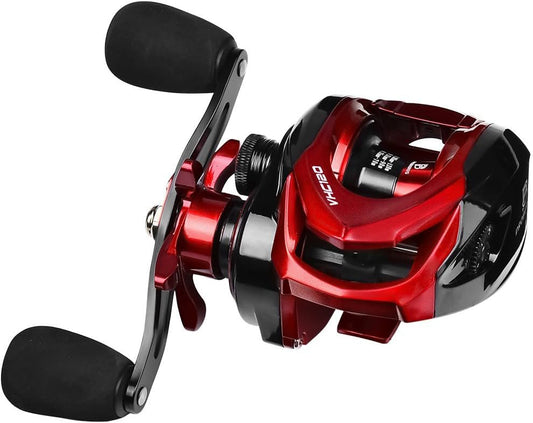 高性能ベイトリール 7.2:1高速ギア 8kgドラグ マグネットブレーキ搭載 軽量金属ボディ 海水・淡水対応 ルアーフィッシング用