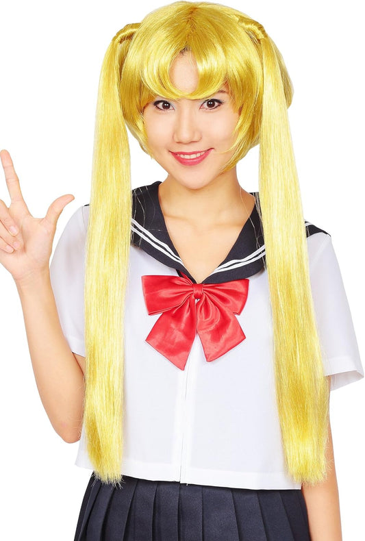 Katsurand Blonde Twin Tail Wig Costume Accessory Unisex