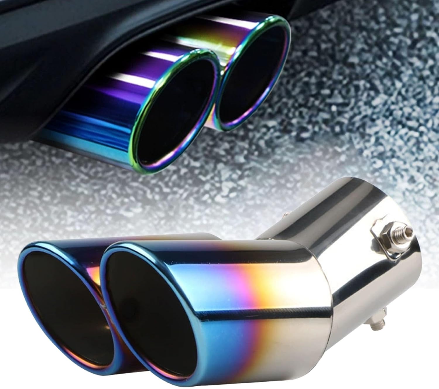 Muffler Cutter, Compatible with Toyota Corolla Cross 10 Series, Corolla Cross Muffler Cutter, Car Tailpipe, Custom, Exhaust Pipe, Exterior Parts, Stainless Steel, Painting Process, Rust Proof