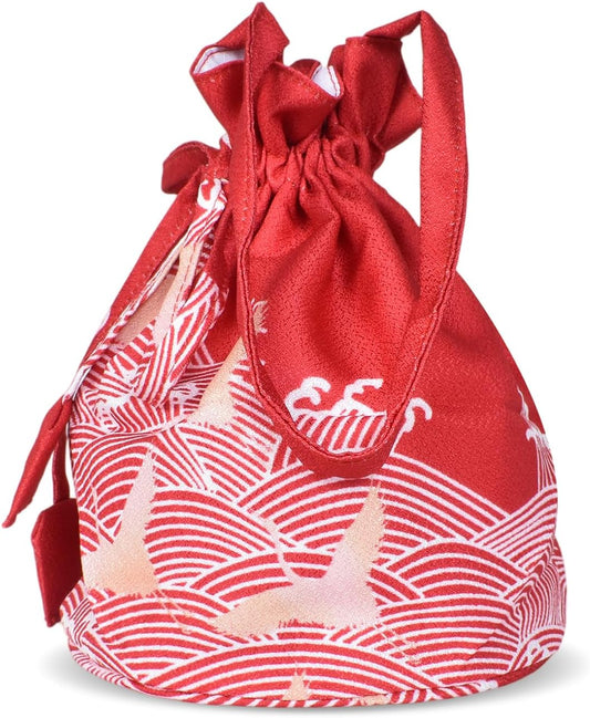 Yukata Bag, Drawstring Kimono, Kimono, Handbag, Cute, Hakama, Clothing, Japanese Accessories, Drawstring Bag, Japanese Pattern, Graduation Ceremony, Wedding, Fireworks Display, Shichi-Go-San Summer