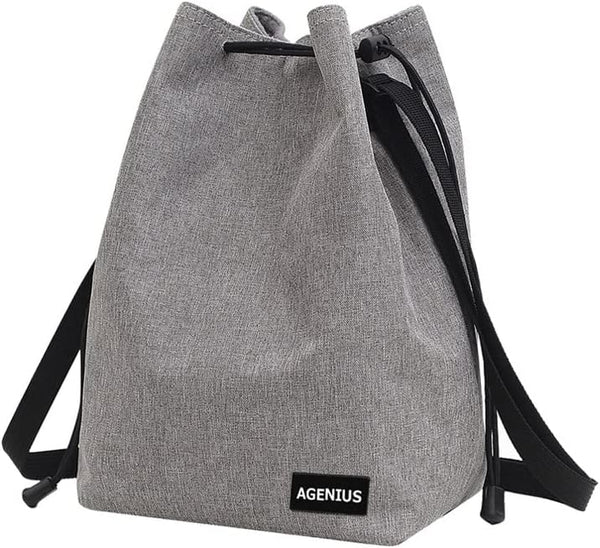[KOOLRIVER] Camera Case for Nikon D780 SLR Camera Bag Drawstring Men's Shoulder Handbag SLR Camera Case Camera Bag SLR Girls Cute Simple Casual Unisex Shoulder Bag Pouch (Light Gray)