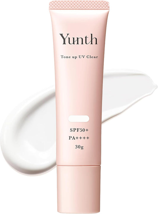 Saki Takei Ambassador Yunth Raw VC Tone Up UV Clear 1.1 oz (30 g) Makeup Base Sunscreen Gel Tone Up Cosmetics Skin Care Cosmetics Beauty Soap Can Be Removed