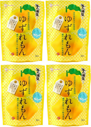 Nitto Foods Industry Yuri Mon, 2.5 oz (70 g) (5 Bags) x 4 Bags, Setouchi Lemon, Yuzu Skin from Kochi Prefecture, Vitamin C, Citrus Drink