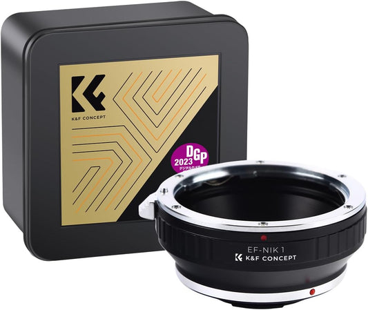 K&F CONCEPT マウントアダプター EOSレンズ 1カメラ対応 Canon対応 EF マウントレンズ 変換 ニコン対応1 カメラ装着用 ニコン対応1カメラ レンズアダプター メーカー直営店