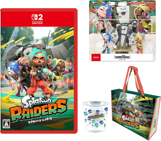 スプラトゥーン レイダース -Switch2 & amiibo すりみ連合セット[フウカ【レイダース】/ウツホ【レイダース】/マンタロー【レイダース】]（スプラトゥーンシリーズ）【限定】特典 アクリルタンブラー＆ファスナー付きショッピングバッグ 同梱