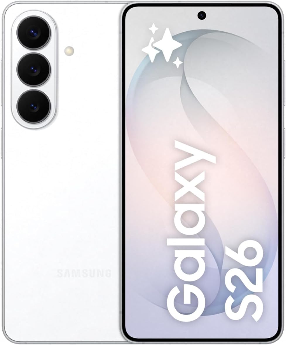 Samsung Galaxy S26 256GB, White, Galaxy AI Compatible, SIM Free Smartphone, Mobile Phone, FeliCA Compatible, Genuine Samsung, 6.3 Inch, Lightweight Approx. 5.7 oz (167 g), IP68 Waterproof and Dustproof, Full HD+, Battery, 4,300 mAh, SM-S942QZWESJP