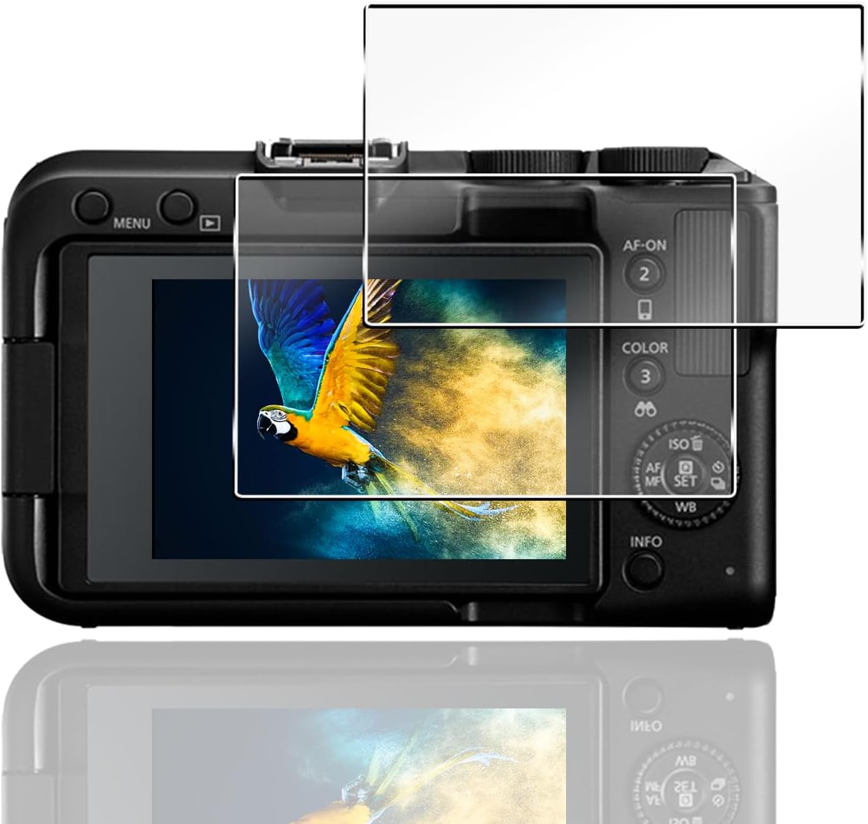 [Set of 2 + 2] Compatible Canon EOS R50 V Protective Film 2 [9H Hardness Made by Nippon Asahi Glass] CANON R50 V Film LCD Protective Film, Tempered Glass, Scratch Resistant, Shockproof, Shatterproof