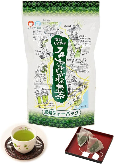 JA Oigawa Green Tea Bag 0.1 oz (3 g) x 40 Packs, Shizuoka Tea, Sencha, Cold Brew, Hot Water, Tea, Matcha Tea