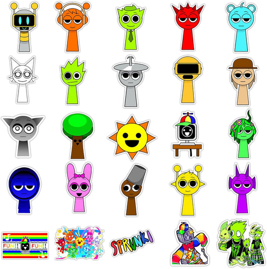 Splanky Stickers, Cute, Anime, Characters, Seals, Horror Games, Waterproof, Decal, Cute, Stylish, Cartoon, DIY Stickers, Popular, Anime, Moe Goods, Kids, Adults, Birthday, Christmas, Gift